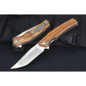 D2 Blade No Logo Blanks Golden Sandalwood Camping Folding Knife UD407628